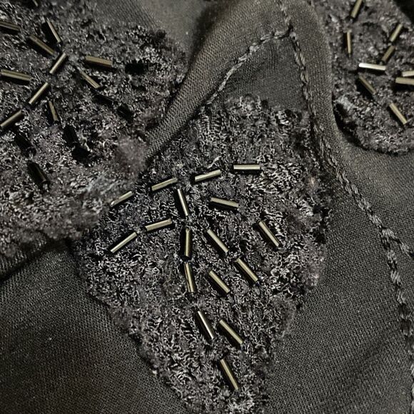 Flowy Floral Over Lay Boho Maxi Peasant beaded Skirt Festival stretch elastic K - Picture 5 of 5